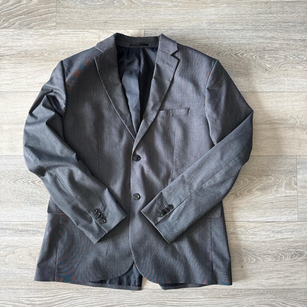 H&M Blazer Grey Slim Fit Size Large Men's